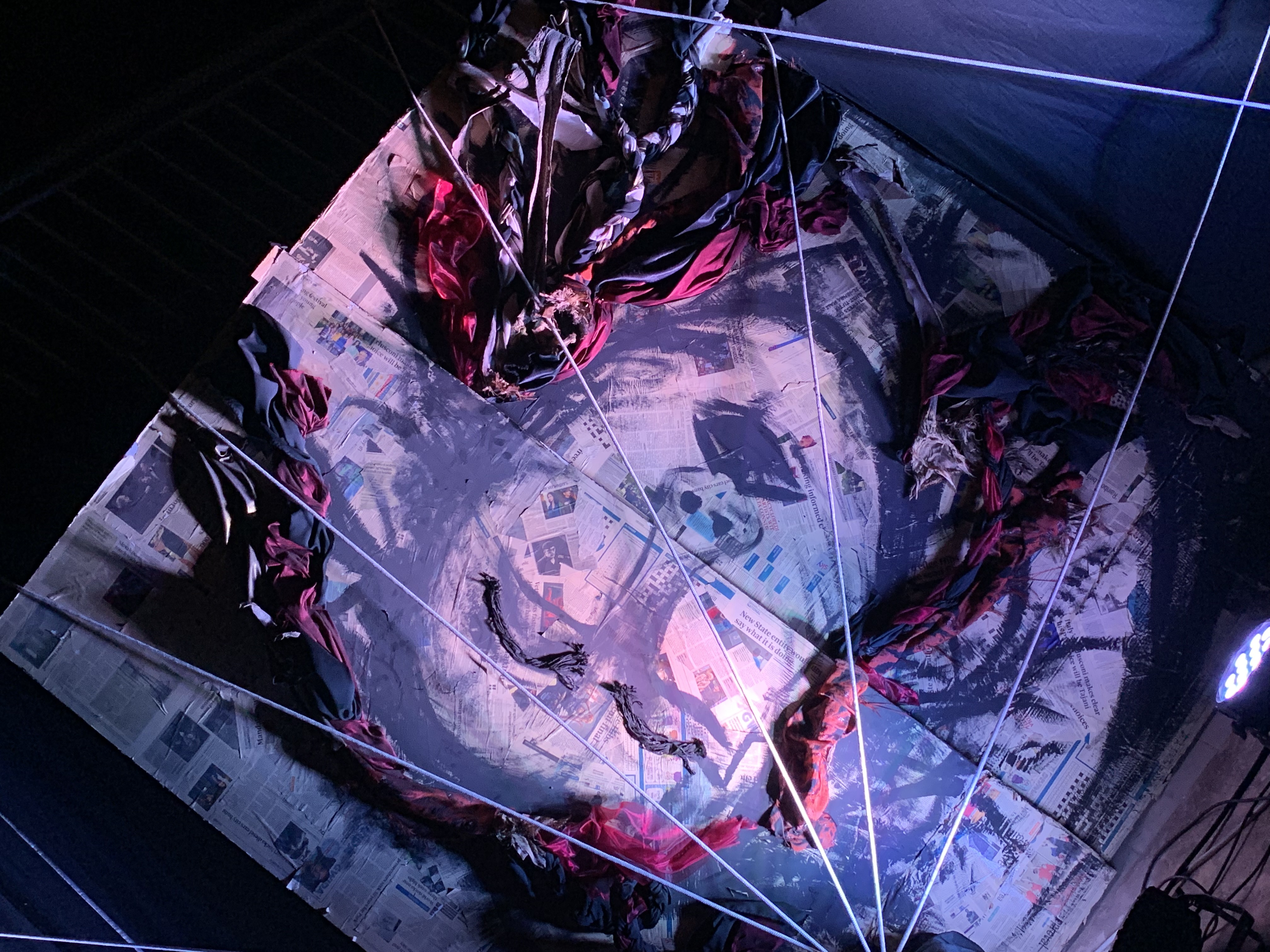the backdrop artwork used during the theatrical performance.