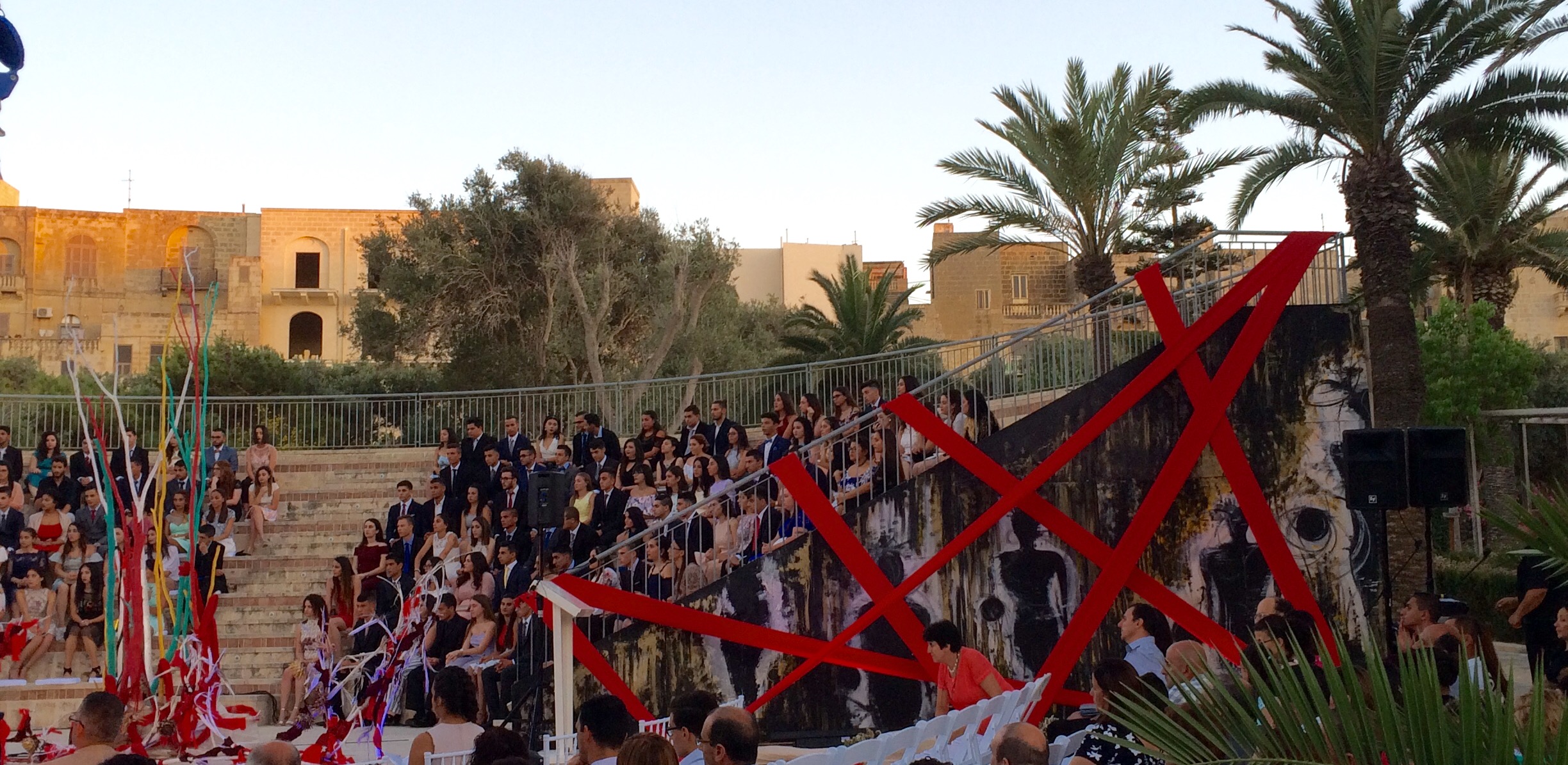 photo of the audience watching the performance